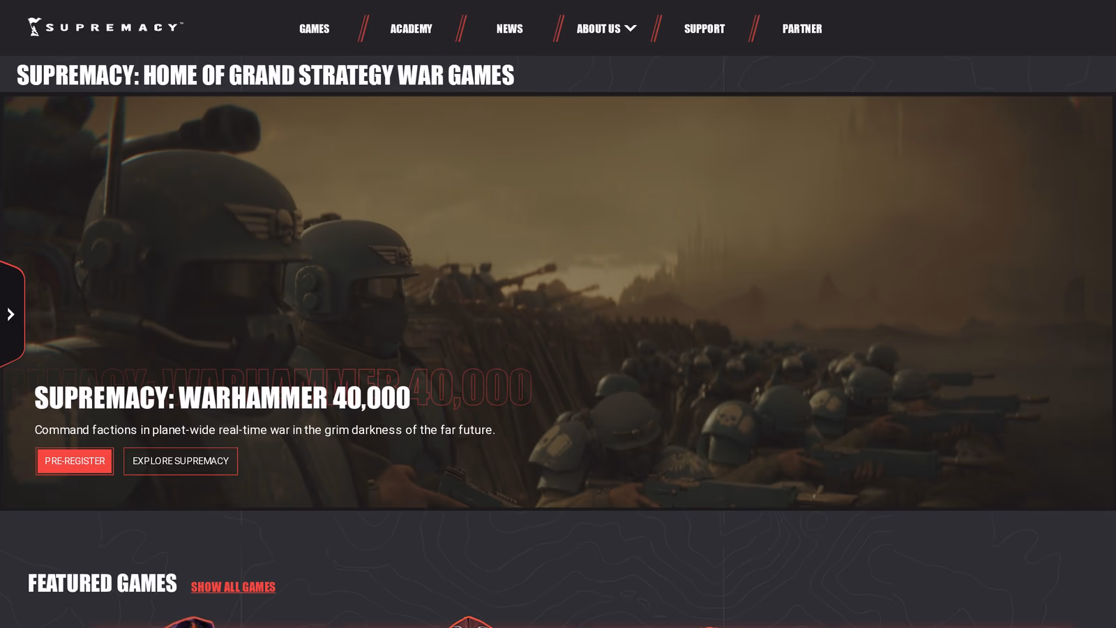 Screenshot of bytro.com — Bytro Labs multiplayer strategy games studio